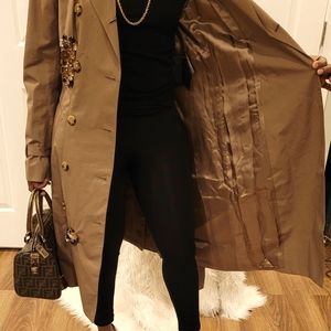 Light Taupe Brown Burberry Trench Coat